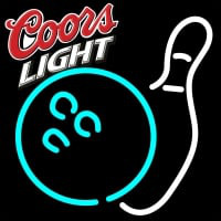 Coors Light Bowling Neon White Sign Neon Skilt