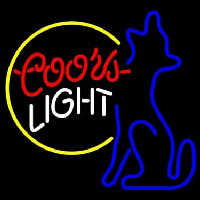 Coors Light Moon Coyote Neon Skilt