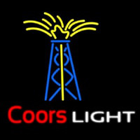 Coors Light Oil Well Beer  Neon Skilt