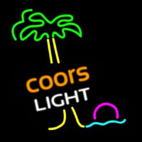 Coors Light Palm Tree Neon Skilt