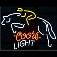 Coors Light Race Horse Neon Skilt