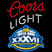 Coors Light Super Bowl X  vii Beer Sign Neon Skilt