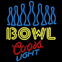 Coors Light Ten Pin Bowling Neon Skilt