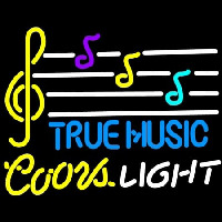 Coors Light True Music Neon Skilt