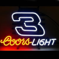 Coors Nascar #3 Dale Earnhardt Øl Bar Åben Neon Skilt