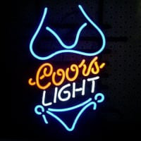 Coors Purple Bikini Neon Skilt