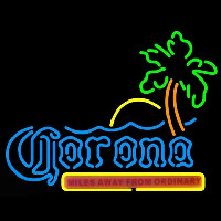 Corona Beach Sunset Tree Beer Sign Neon Skilt