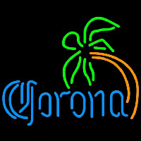 Corona Curved Palm Tree Beer Sign Neon Skilt