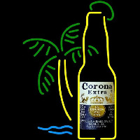 Corona E tra Bottle Palm Tree Beer Sign Neon Skilt