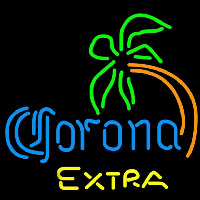 Corona E tra Curved Palm Tree Beer Sign Neon Skilt