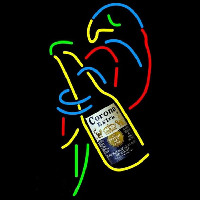 Corona E tra Parrot With Bottle Beer Sign Neon Skilt