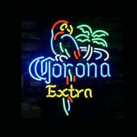 Corona Extra Parrot Øl Bar Åben Neon Skilt