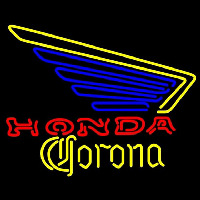 Corona Honda Motorcycles Left Wing Beer Sign Neon Skilt