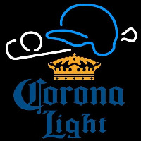 Corona Light Baseball Beer Sign Neon Skilt