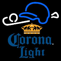 Corona Light Baseball Beer Sign Neon Skilt