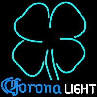 Corona Light Clover Beer Sign Neon Skilt