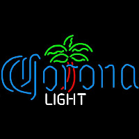 Corona Light Dominator Palm Tree Beer Sign Neon Skilt