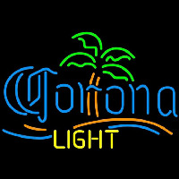 Corona Light Palm Tree Beer Sign Neon Skilt