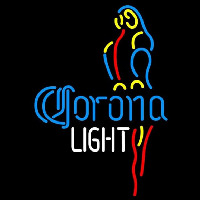 Corona Light Parrot Beer Sign Neon Skilt