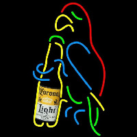 Corona Light Parrot Bottle Beer Sign Neon Skilt