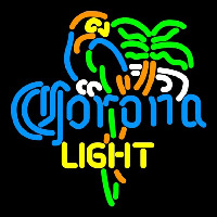 Corona Light Parrot Palm Tree Beer Sign Neon Skilt