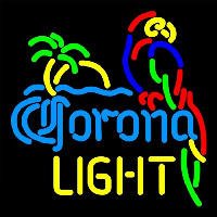 Corona Light Parrot With Palm Beer Sign Neon Skilt