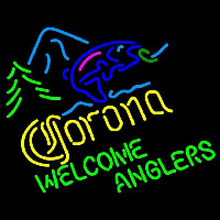 Corona Light Welcome Anglers Beer Sign Neon Skilt