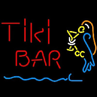 Corona Red Tiki Bar Martini Parrot Beer Neon Skilt