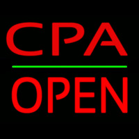 Cpa Block Open Green Line Neon Skilt