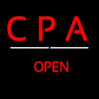 Cpa Open White Line Neon Skilt