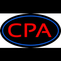 Cpa Oval Blue Neon Skilt