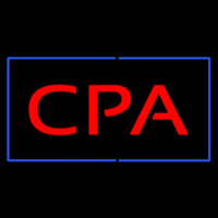 Cpa Rectangle Blue Neon Skilt