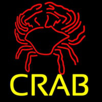 Crab Block With Logo 2 Neon Skilt