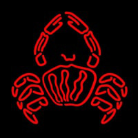 Crab Logo Red Neon Skilt