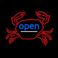 Crab Open Neon Skilt