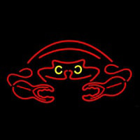 Crab Red Logo 2 Neon Skilt