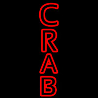 Crab Vertical Neon Skilt