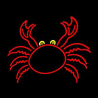 Crab With Logo 1 Neon Skilt