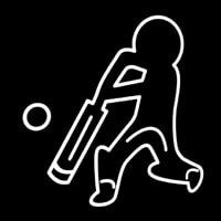 Cricket Icon Neon Skilt