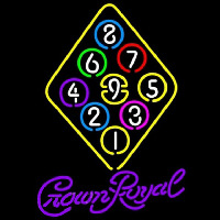 Crown Royal Ball Billiards Rack Pool Beer Sign Neon Skilt