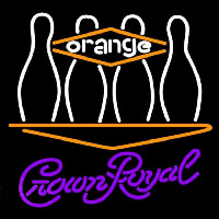 Crown Royal Bowling Orange Beer Sign Neon Skilt