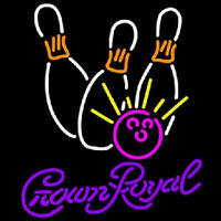 Crown Royal Bowling White Pink Beer Sign Neon Skilt