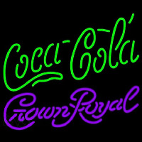 Crown Royal Coca Cola Green Beer Sign Neon Skilt