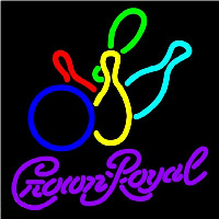Crown Royal Colored Bowlings Beer Sign Neon Skilt