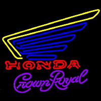 Crown Royal Honda Motorcycles Gold Wing Beer Sign Neon Skilt