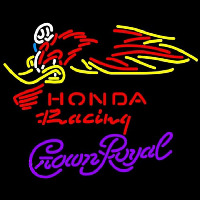 Crown Royal Honda Racing Woody Woodpecker Crf 250 450 Motorcycle Beer Sign Neon Skilt