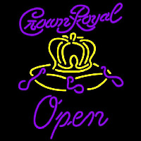 Crown Royal Open Beer Sign Neon Skilt