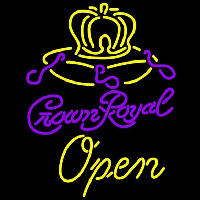 Crown Royal Open Beer Sign Neon Skilt