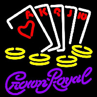Crown Royal Poker Ace Series Beer Sign Neon Skilt