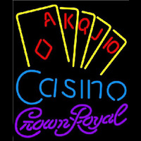 Crown Royal Poker Casino Ace Series Beer Sign Neon Skilt